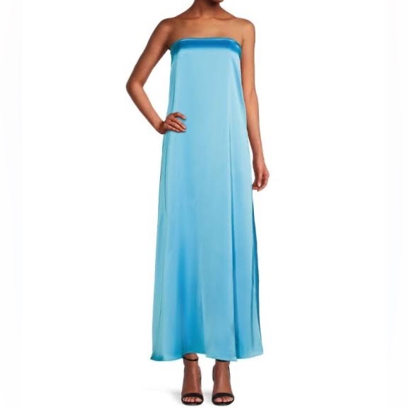 ANTONIO MELANI Dresses & Skirts - ANTONIO MELANI Strapless Maxi Dress in Light Blue
